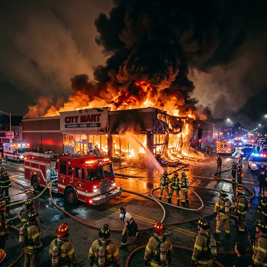 Incendio consume local comercial en Fernando de la Mora